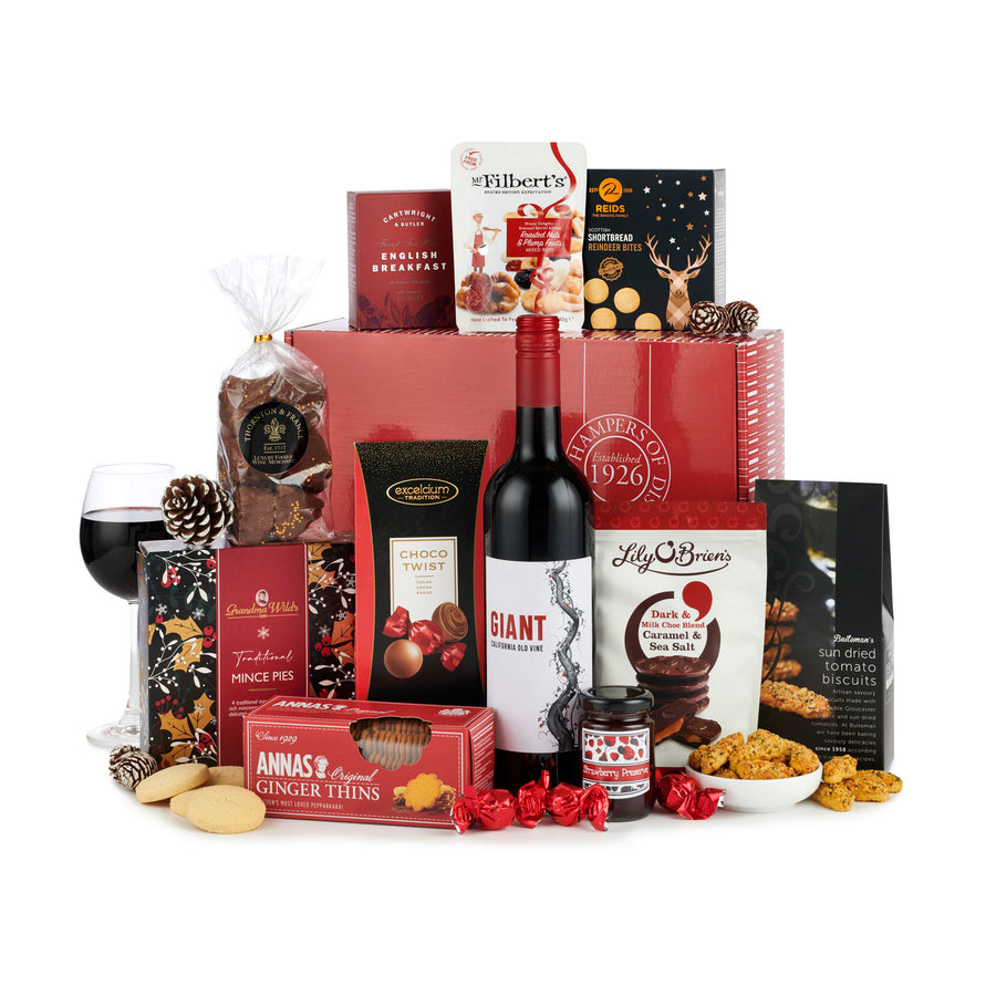 H23023 The Resleeves Christmas Hamper With Red Wine