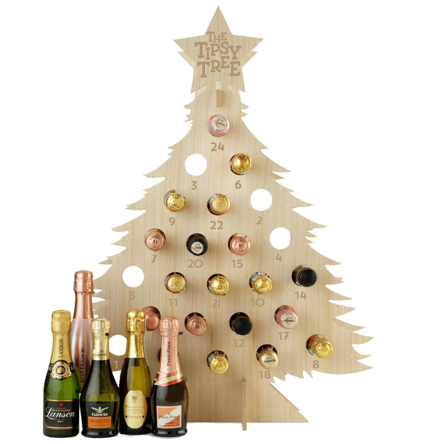 Tipsy Tree Wooden Advent Calendar (Tall/Empty)